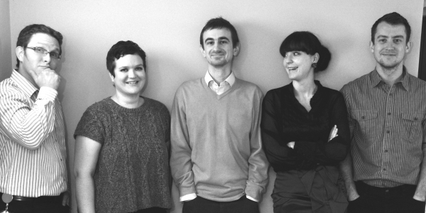 The members of Project WIP - Dale Shepherd, Sophie Ewan-Roberts, Lewis Moorcroft, Louise Tierney and Chris Jones