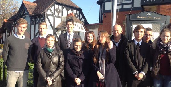 SSFC French & German guests at Remembrance Sunday Shrewsbury