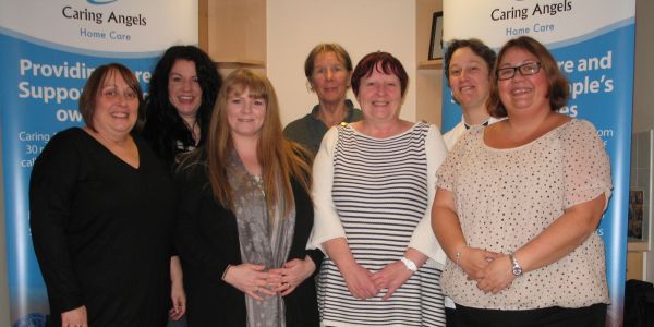 The team at Caring Angels in Shrewsbury celebrate their CQC registration