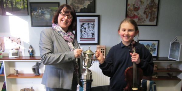 Headteacher Liz Dakin and Sally Williams