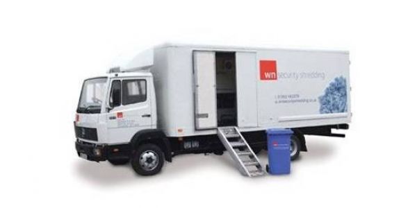 secure shredding vehicle