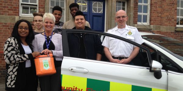 Students and staff at Adams House in Wem welcome life saving equipment