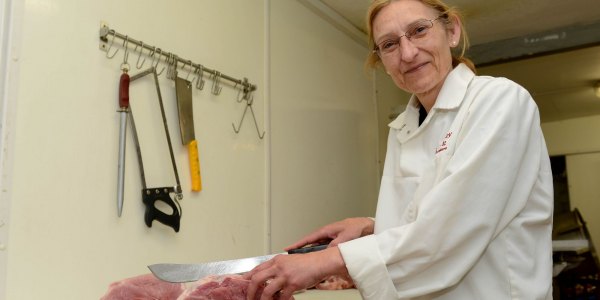 Kay Badley, of G. N. Badley & Sons butchers, has vowed to help British farmers in their fight for lamb prices