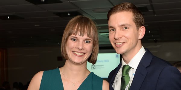 Shrewsbury BID Manager Kirsten Henly with Jim Hubbard Policy Adviser at the British Retail Consortium