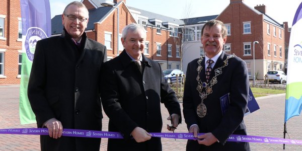 Paul Smith, Chair Severnside Housing, with David Orr, Chief Executive National Housing Federation, and Shrewsbury Mayor, Miles Kenny