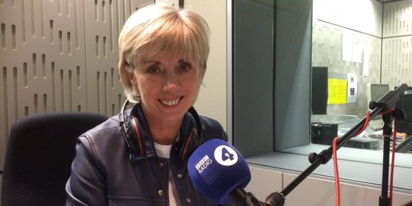 Photo of Sybil recording Signal's BBC Radio 4 Appeal at Broadcasting House