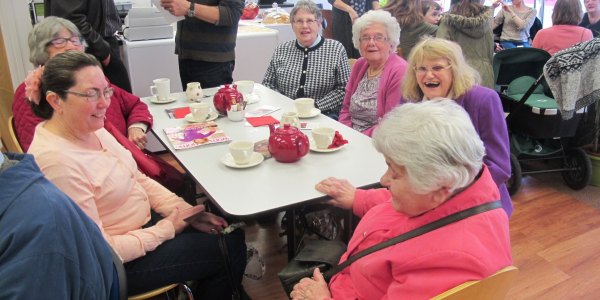 Photo of visitors to Signal: The Hub, Shropshire's centre for hearing loss