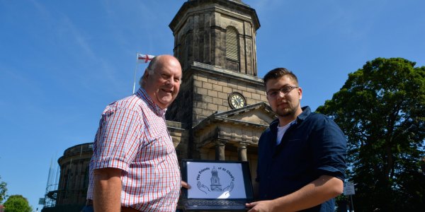 (L-R)-Nick-Paterson-and-Seth-Jurgens-outside-St-Chad's-church-in-Shrewsbury