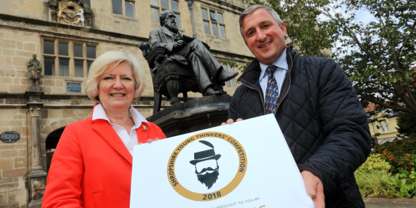 (L-R) Professor Anna Sutton, Provost Of University Centre Shrewsbury and Robin Morris, Chairman of Morris & Company