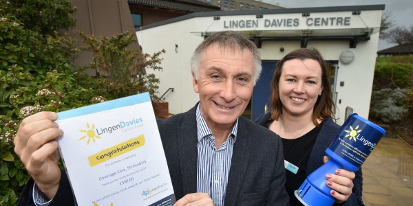 David Coull Chief Executive at Coverage Care Services and Naomi Atkin from the Lingen Davies Cancer Fund copy