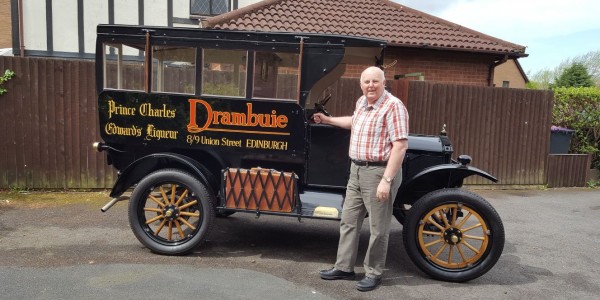 Terry Leach of Shawbirch, Telford and his Model T Bus