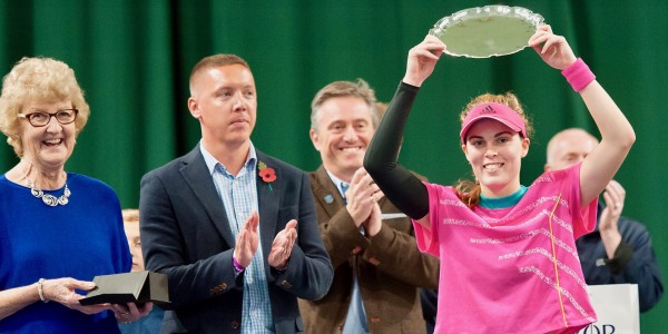 Maia Lumsden celebrates her victory last November