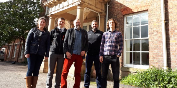Some of the coordinating group at Darwin's childhood home in The Mount.