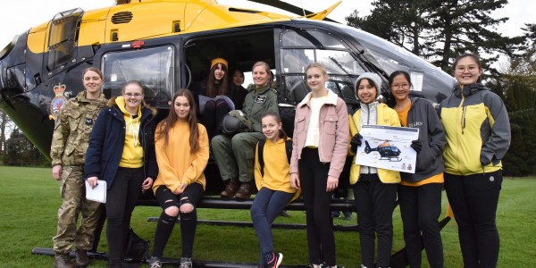 Adcote School, RAF helicopter, House Challenge Day