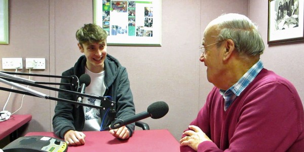 Towm Farrell (left) talking to Alan Wilding at the WSTN