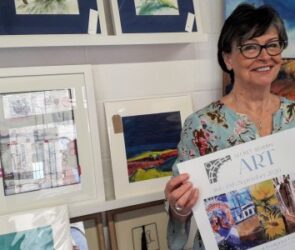 Jan Park, Vice Chair of the Secret Severn Art Trail, in her studio.