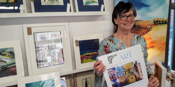 Jan Park, Vice Chair of the Secret Severn Art Trail, in her studio.
