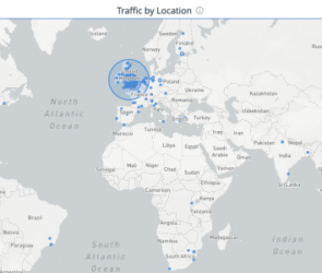 Map of visitor locations