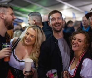 A group at Shropshire Oktoberfest