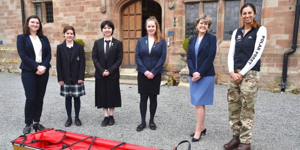 Captain Preet Chandi, first woman of colour to trek solo to the South Pole, visits Adcote School