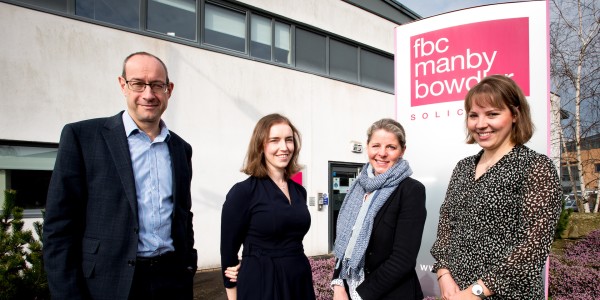 FBC Manby Bowdler Managing Director Neil Lloyd with associates Kate Rowley, Anna Russell & Sam Roberts