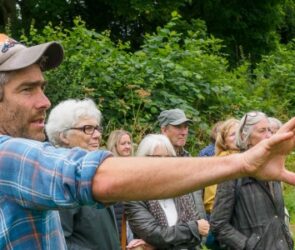 Tom Adams welcomes visitors to his fruit tree nursery at Weston Rhyn, near Oswestry at one of the first Shropshire Love Nature Festival events