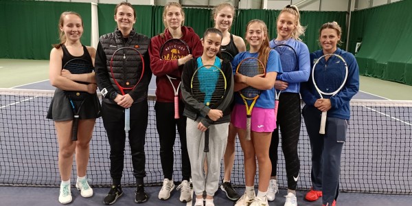 The Shropshire ladies team at The Shrewsbury Club during their latest LTA Winter County Cup campaign