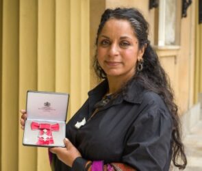 Sculptor Halima Cassell receives MBE at Buckingham Palace