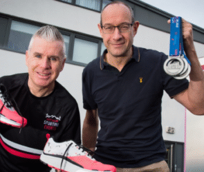 Alan Lewis, founder and organiser of Adrenaline Sporting Events and Neil Lloyd, managing director of FBC Manby Bowdler.