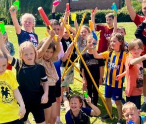 Children enjoying themselves at a previous Crossbar holiday club.