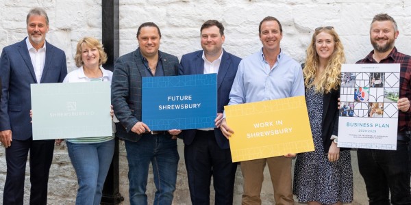 Members of Shrewsbury BID board launch the new campaign