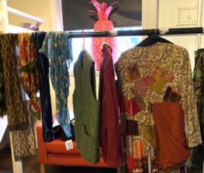 Props and costumes ready for the yard sale