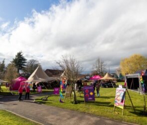 The networking tipi area