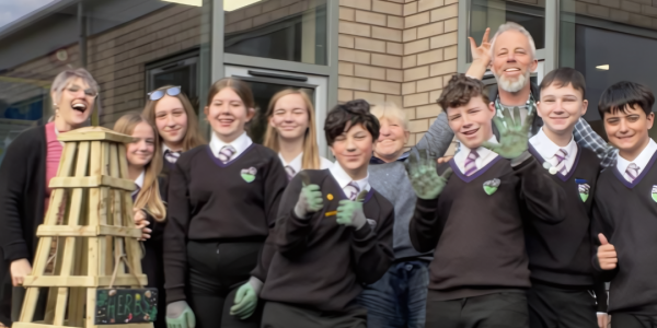 Pupils from St Martins visiting Shropshire Good Food Partnership member OsNosh in Oswestry to learn about reducing food waste