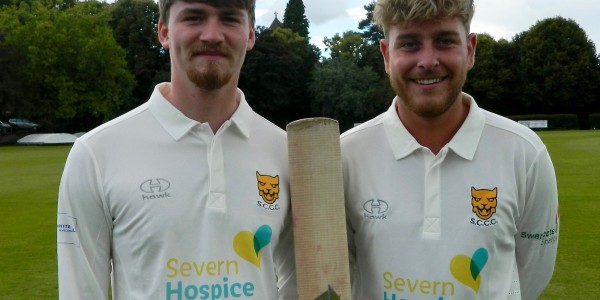 Shropshire cricketers Lewis Evans, left, and Ben Lees