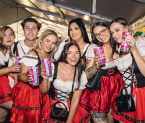 A group at Shropshire Oktoberfest