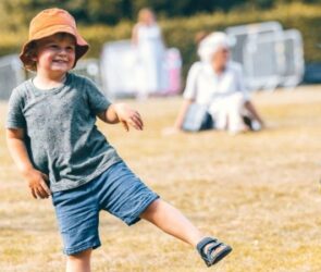 Child having fun in the sun