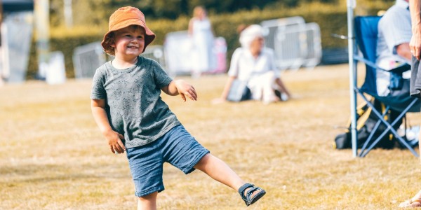 Child having fun in the sun