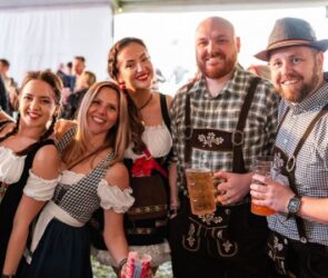 A group at Shropshire Oktoberfest